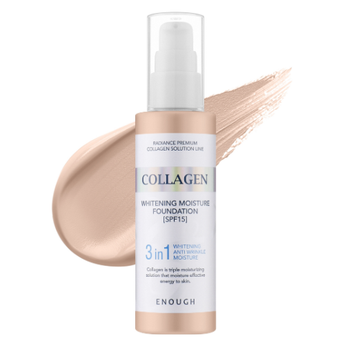 Тональный крем 3в1 с коллагеном Enough 3in1 Collagen Whitening Moisture Foundation SPF 15 - 13, 100 мл