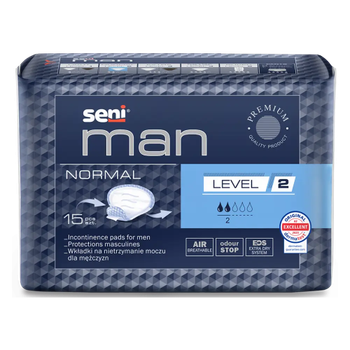 Урологічні прокладки Seni Man Normal Level 2, 15 шт (2 краплі) (5900516801663)