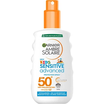 Солнцезащитный спрей для чувствительной кожи детей Garnier Ambre Solaire SPF 50+, 150 мл
