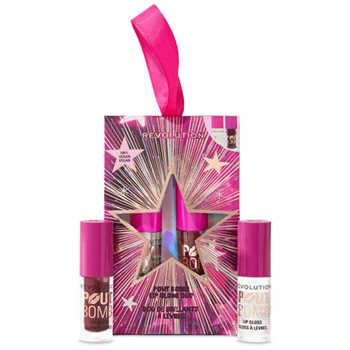 Набор мини-блесков для увеличения объёма губ Revolution Make Up Pout Bomb Mauve