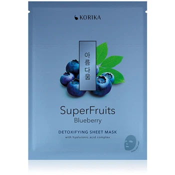 Тканевая маска для лица KORIKA Superfruits blueberry, 25 г