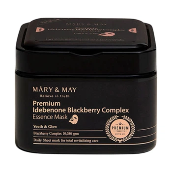 Тканинна маска для обличчя Mary and May Premium Idebenone Blackberry Complex