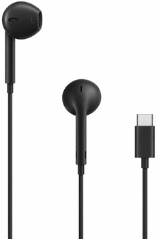 Навушники вкладиші дротові EarPods USB Type C для Apple iPhone 15 16 17 18 Duo LEXEGO Headphones Чорні EUC2J/B