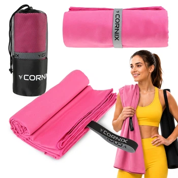 Спортивное полотенце Cornix 180 x 100 см из микрофибры XR-0557 Pink