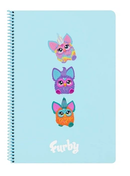 Блокнот Furby А4 небесно-блакитний на спіралі, Safta