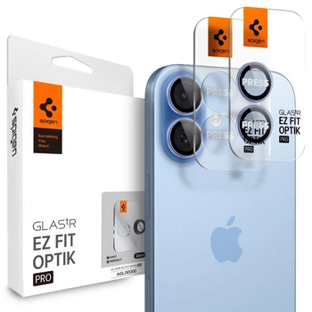 Szkło hartowane Spigen Glas.tR EZ Fit Optik Pro do Apple iPhone 17/16 Plus/16 Blue 2 szt. (8800283312621)