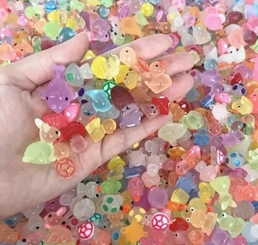 Фигурки животных светящиеся в темноте микс, 20 шт