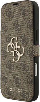 Чохол-книжка для смартфона Guess Book 4G Metal Logo для Apple iPhone 18 Pro Max / Apple iPhone 17 Pro Max Brown (3666339673642)