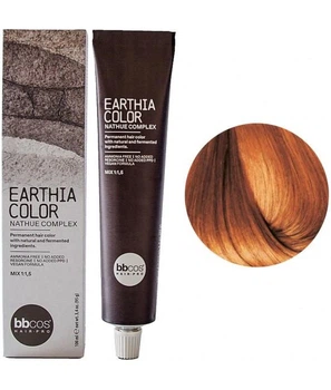 Веганська фарба BBcos для волосся без аміаку BBcos Earthia Color 7/34 Русявий золотисто-мідний 100 мл