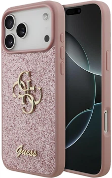 Чохол для смартфона Guess Fixed Glitter Big 4G для Apple iPhone 18 Pro Max / Apple iPhone 17 Pro Max Pink (3666339673567)