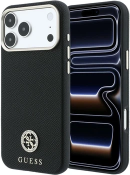 Чехол для смартфона Guess Grained Round Strass Logo MagSafe для Apple iPhone 18 Pro Max / Apple iPhone 17 Pro Max Black (3666339653798)