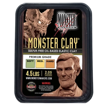 Маса для ліплення Monster Clay (Монстер Клей) Hard, 2,05 кг, коричневий колір