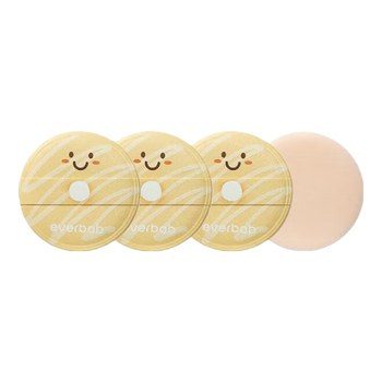 Набор из 4 спонжей для макияжа Everbab Aibella Velvet Bare Skin Loose Powder Puff — стойкий фиксирующий макияж. Подарок для женщин.