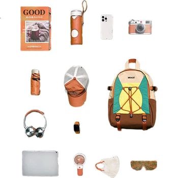 Рюкзак Mr.ace Homme Outdoor Retro для походов и активного отдыха, небольшой водонепроницаемый рюкзак, школьная сумка для студентов, легкий треккинговый рюкзак для женщин.