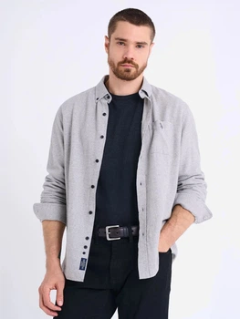 Рубашка хлопковая мужская U.S. Polo Assn 11H0311-X600A(Heather Gray) L Серый (786662492895)