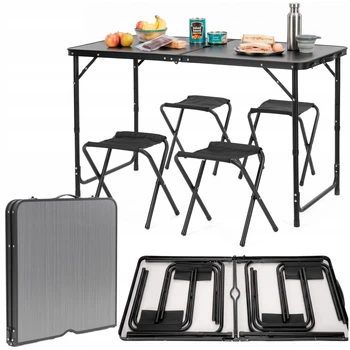 Набор кемпинговый Springos складной стол и стулья 4 шт CS0182 Grey/Black