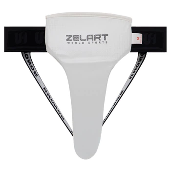 Защита паха женская анатомическая для единоборств Zelart BO-4008, полиуретан, белый, размер XS
