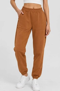Спортивные штаны женские, цвет коричневый, 238R347-1, AGER, размер XL: XXL