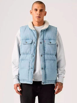 Теплий жилет джинсовий чоловічий Levi`s 648385496 L Блакитний (1162188490)