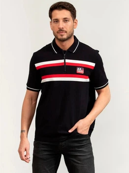 Поло довге чоловіче Armani Exchange 211757812 L Синє (1162430469)