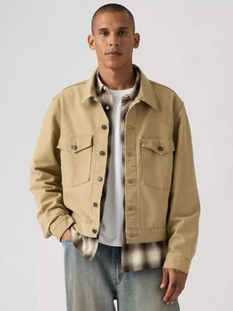 Джинсовая куртка мужская Levi`s 524465826 L Бежевая (1162687083)