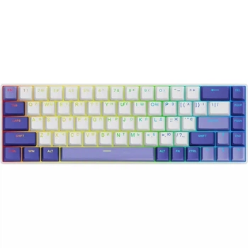 Ігрова клавіатура Proove Gaming Cyrex 65% 68 клавіш магнітна Magnetic KTT AquaPrime RGB USB Type-C PBT UKR/ENG White-purple