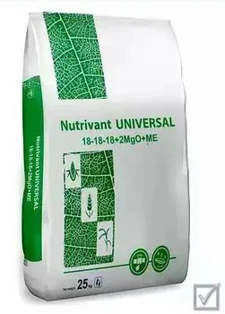 Удобрение Nutrivant Универсальное 18 18 18 2 MgO ME 25 кг для подкормки культур