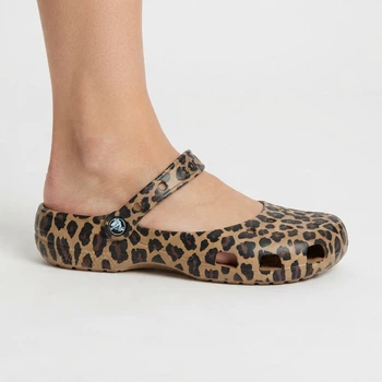 Женские кроксы Crocs Classic Animal Ballet Sepia/Leopard M7/W9 (39) (24,9-25,6 см)