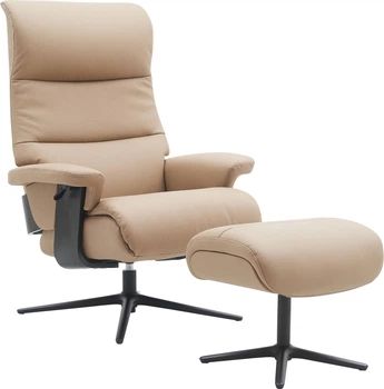 Крісло-реклайнер софа Qlab RC240BE Leather Beige