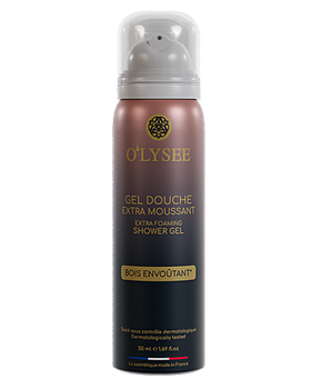 Гель-піна для душу з пряно-квітковим ароматом O’LYSEE Extra Foaming shower Gel Bois Envoutant 50 мл (3520710011617)
