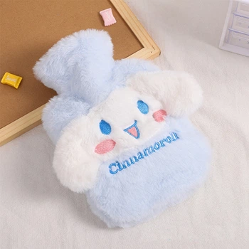 Грелка резиновая с плюшевым чехлом в стиле Синнаморолл Cinnamoroll 1000 мл Голубой (29031)