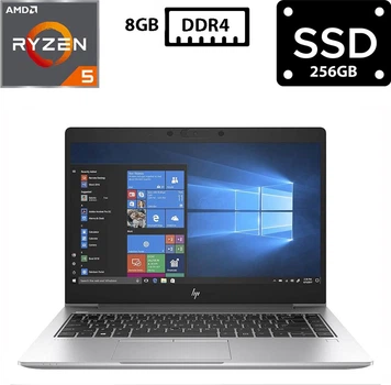 Ноутбук Hewlett Packard EliteBook 745 G5 14" IPS 1920x1080 AMD Ryzen 5 Pro 2500U 8GB DDR4 SSD 256GB Radeon Vega 8 Graphics Камера (H745G5R8S256A) Б/У