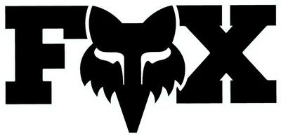 Наклейка Fox F-Head 7 дюймів чёрная