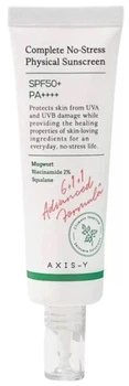 Солнцезащитный крем Axis-Y Complete No-Stress Physical Sunscreen V.3 Spf 50+/PA++++ 50 мл