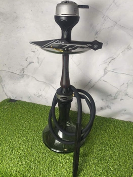 Кальян ATMOS Wood Steel Brown — 49 см, нержавеющая шахта, деревянный декор, стеклянная колба 5271988