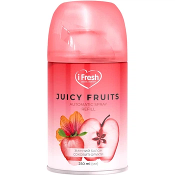 Змінний балон для автоматичного освіжувача повітря iFresh Juice Fruits Соковиті фрукти, 250 мл