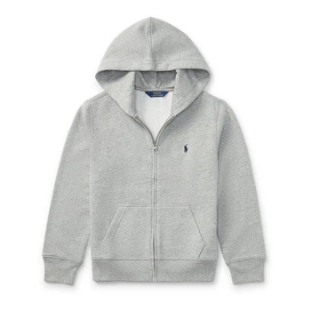 Кофта Polo Ralph Lauren сірого кольору на застібці з капюшоном, розмір XXL