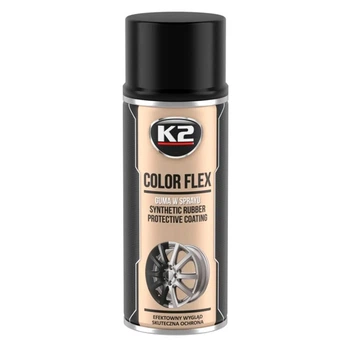 Фарба рідка гума K2 COLOR FLEX чорна глянцева аерозоль 400 мл (L343CP)