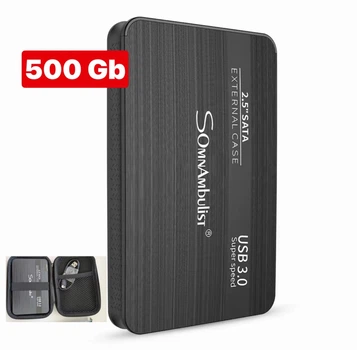 Зовнішній жорсткий диск 500 Gb SomnAmbulist + сумка для зберігання USB 3.0 для ПК / MacOS / PS4 / XBox