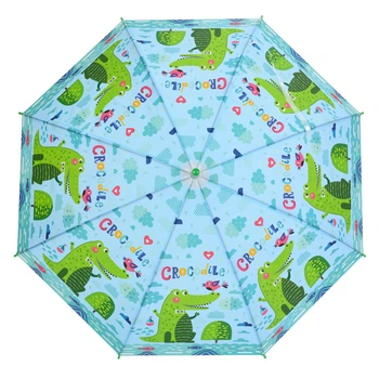 Детский зонтик "Крокодил" MK 5792(Green) длина 65 см, трость 60,5 см, диаметр 85 см, спица 48 см