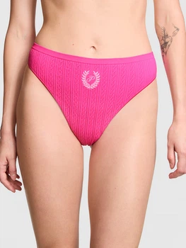 Трусики бразилиана из микрофибры Victoria's Secret PINK розового цвета р. XS арт. 30904