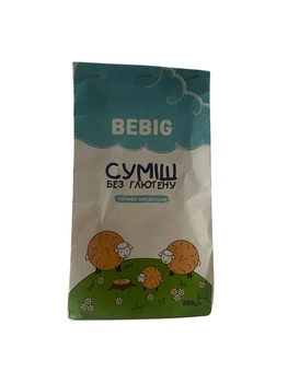 Смесь без глютена для выпечки печенья Печенье миндальное Bebig 300 г