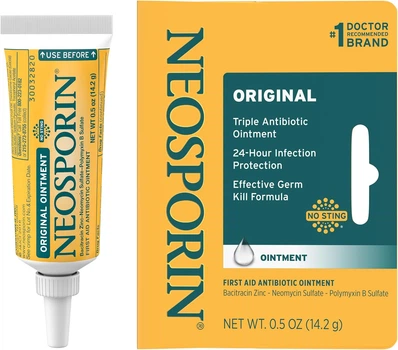 Мазь с тройным антибиотиком Neosporin Original First Aid Antibiotic Ointment, 14.2 г / 0.5 oz (США)