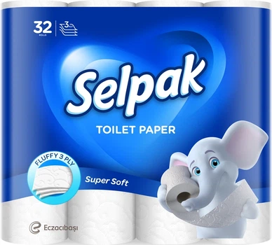 Туалетний папір Selpak 16.8 м 3 шари 32 рулони