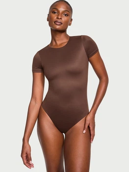 Боди-футболка женская Victoria's Secret 16481255 M Коричневая (1161914919)