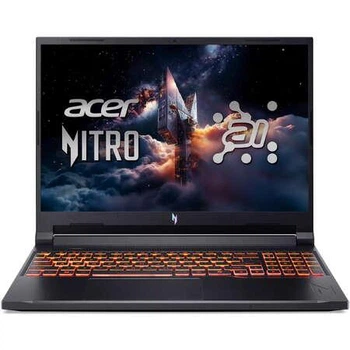 Ноутбук Acer Nitro V 16 AI (NH.U1KEX.004), AMD Ryzen 5 240 / 16″ / 180 Гц / RAM 16 ГБ DDR5 / SSD 512 ГБ / RTX 3050 / Без ОС / Чорний