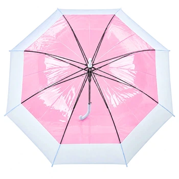 Парасолька-тростина для дорослих Bambi MK 5277(Pink) довжина 87 см, тростина 78 см, діаметр 103 см, спиця 57,5 см