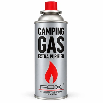 Газ Fox Camping gas для портативных газовых приборов, всесезонный, суперочищенный 400 мл