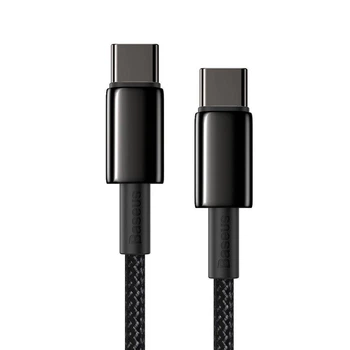 Кабель Baseus Tungsten Gold Fast Charging Data Cable Type-C to Type-C 100W 1m Black CATWJ-01