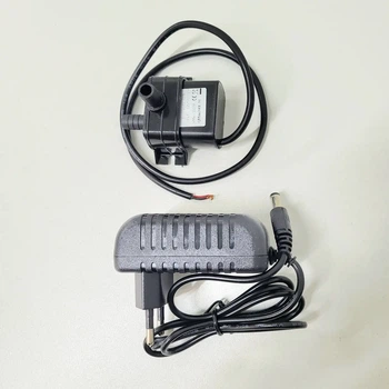 Миниатюрный погружной насос DC 12V 240 л/ч с бесщеточным мотором и блоком питания